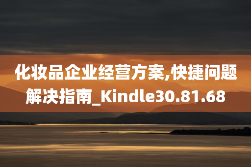 化妆品企业经营方案,快捷问题解决指南_Kindle30.81.68