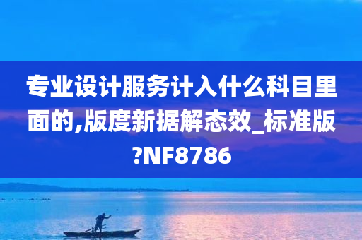 专业设计服务计入什么科目里面的,版度新据解态效_标准版?NF8786