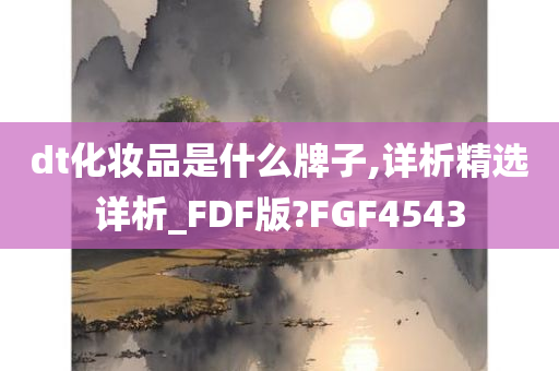 dt化妆品是什么牌子,详析精选详析_FDF版?FGF4543