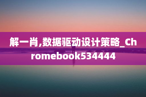 解一肖,数据驱动设计策略_Chromebook534444