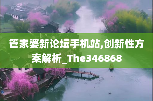 管家婆新论坛手机站,创新性方案解析_The346868