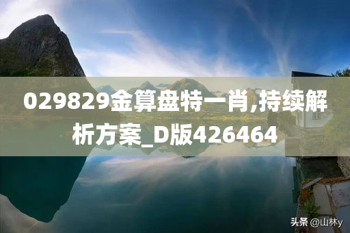 029829金算盘特一肖,持续解析方案_D版426464