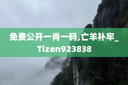 免费公开一肖一码,亡羊补牢_Tizen923838