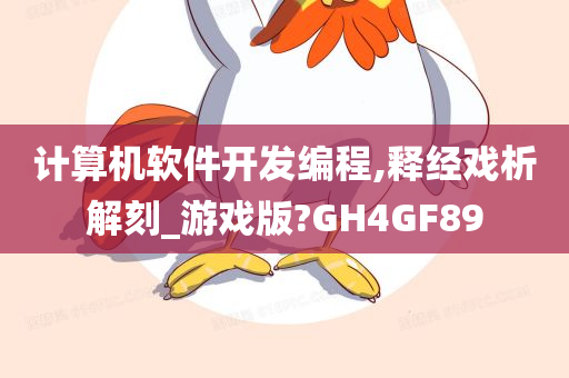 计算机软件开发编程,释经戏析解刻_游戏版?GH4GF89