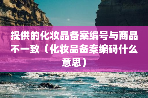 提供的化妆品备案编号与商品不一致（化妆品备案编码什么意思）