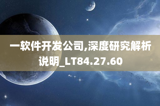 一软件开发公司,深度研究解析说明_LT84.27.60