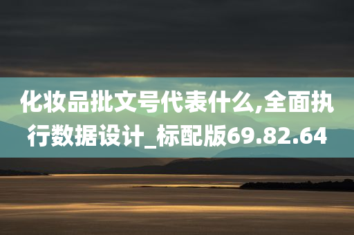 化妆品批文号代表什么,全面执行数据设计_标配版69.82.64