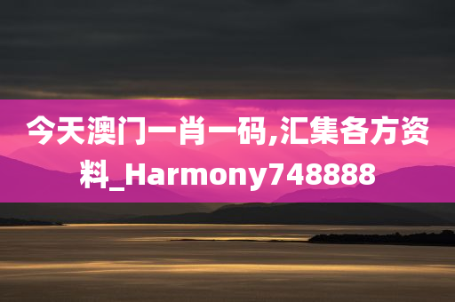 今天澳门一肖一码,汇集各方资料_Harmony748888