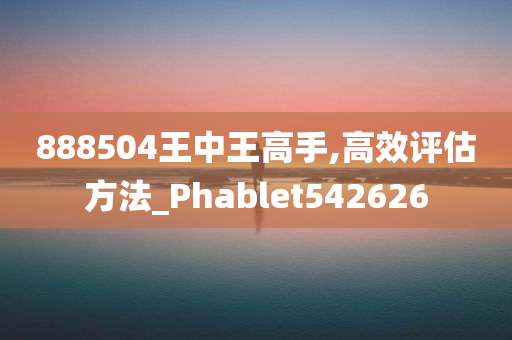 888504王中王高手,高效评估方法_Phablet542626