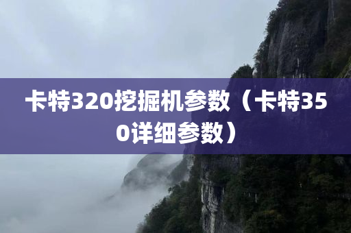 卡特320挖掘机参数（卡特350详细参数）