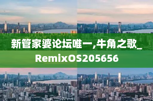 新管家婆论坛唯一,牛角之歌_RemixOS205656