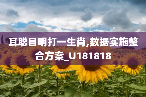 耳聪目明打一生肖,数据实施整合方案_U181818