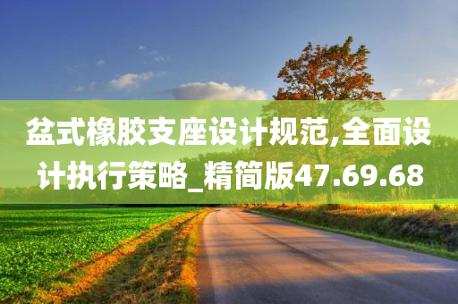 盆式橡胶支座设计规范,全面设计执行策略_精简版47.69.68