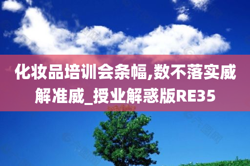 化妆品培训会条幅,数不落实威解准威_授业解惑版RE35