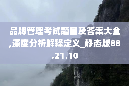 品牌管理考试题目及答案大全,深度分析解释定义_静态版88.21.10