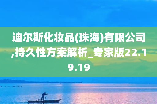 迪尔斯化妆品(珠海)有限公司,持久性方案解析_专家版22.19.19