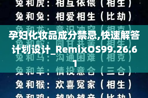 孕妇化妆品成分禁忌,快速解答计划设计_RemixOS99.26.61