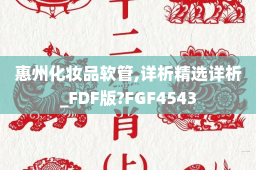 惠州化妆品软管,详析精选详析_FDF版?FGF4543