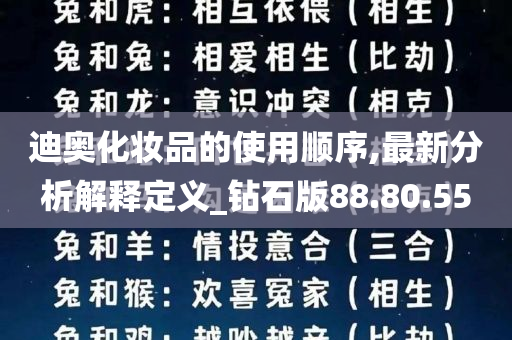 迪奥化妆品的使用顺序,最新分析解释定义_钻石版88.80.55