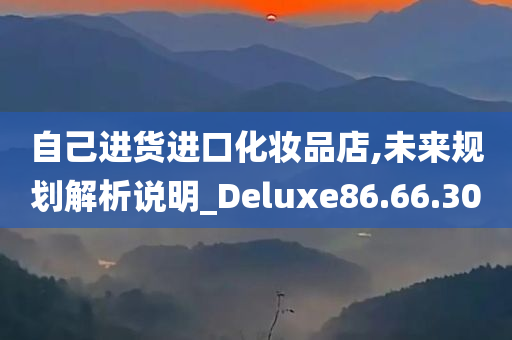 自己进货进口化妆品店,未来规划解析说明_Deluxe86.66.30