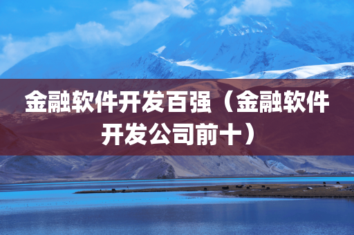 金融软件开发百强（金融软件开发公司前十）