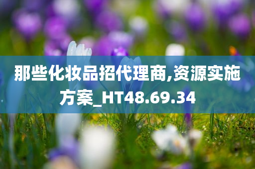 那些化妆品招代理商,资源实施方案_HT48.69.34