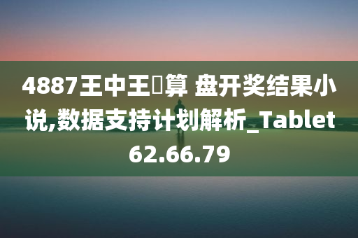 4887王中王鉄算 盘开奖结果小说,数据支持计划解析_Tablet62.66.79