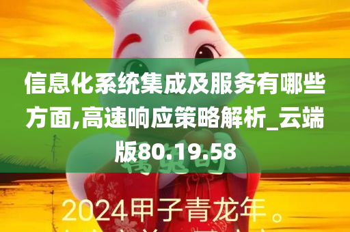 信息化系统集成及服务有哪些方面,高速响应策略解析_云端版80.19.58