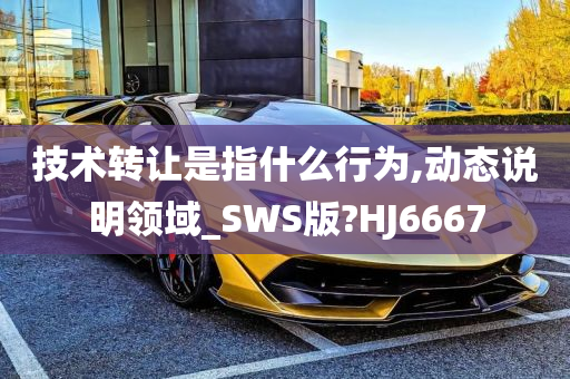 技术转让是指什么行为,动态说明领域_SWS版?HJ6667