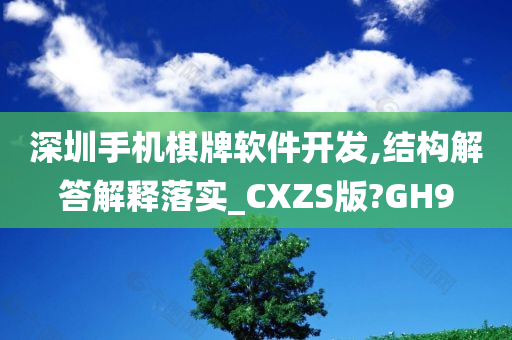 深圳手机棋牌软件开发,结构解答解释落实_CXZS版?GH9