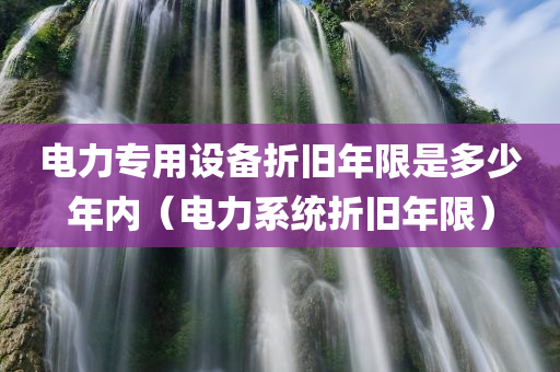 电力专用设备折旧年限是多少年内（电力系统折旧年限）