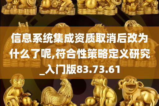 信息系统集成资质取消后改为什么了呢,符合性策略定义研究_入门版83.73.61