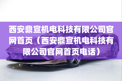 西安鼎宣机电科技有限公司官网首页（西安鼎宣机电科技有限公司官网首页电话）