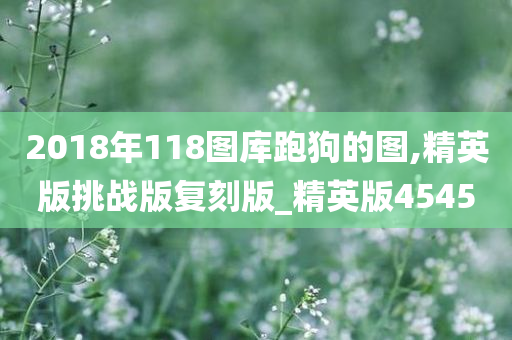 2018年118图库跑狗的图,精英版挑战版复刻版_精英版4545