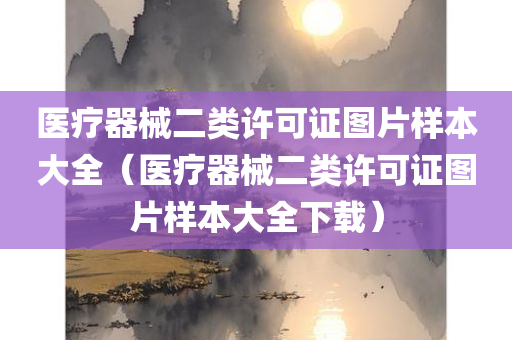 医疗器械二类许可证图片样本大全（医疗器械二类许可证图片样本大全下载）