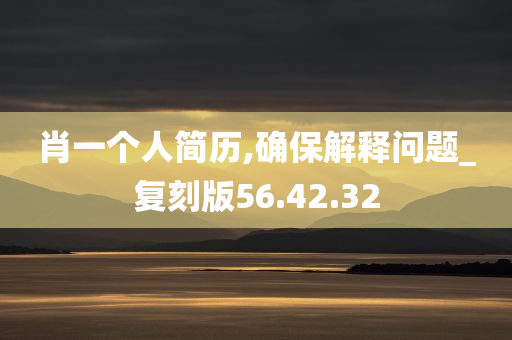 肖一个人简历,确保解释问题_复刻版56.42.32