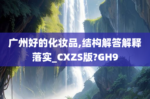 广州好的化妆品,结构解答解释落实_CXZS版?GH9