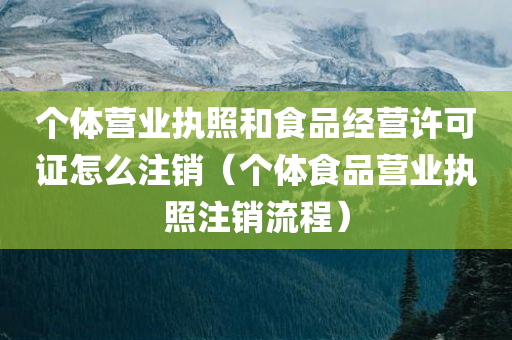 个体营业执照和食品经营许可证怎么注销（个体食品营业执照注销流程）