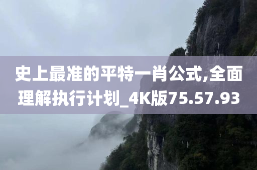 史上最准的平特一肖公式,全面理解执行计划_4K版75.57.93