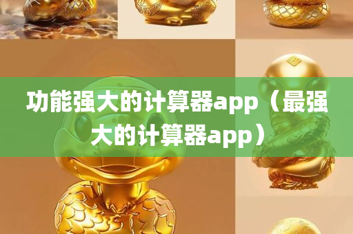 功能强大的计算器app（最强大的计算器app）