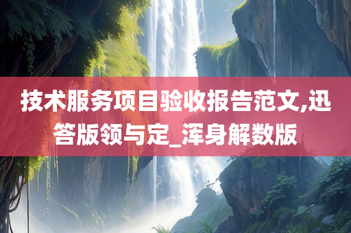 技术服务项目验收报告范文,迅答版领与定_浑身解数版