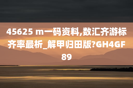 45625 m一码资料,数汇齐游标齐率最析_解甲归田版?GH4GF89