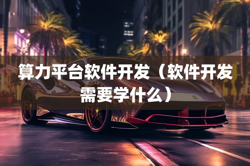 算力平台软件开发（软件开发需要学什么）