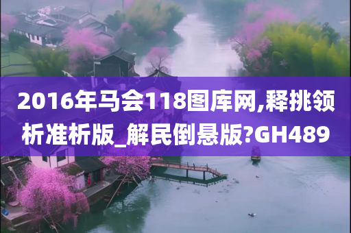 2016年马会118图库网,释挑领析准析版_解民倒悬版?GH489