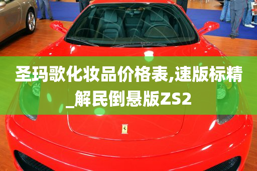 圣玛歌化妆品价格表,速版标精_解民倒悬版ZS2