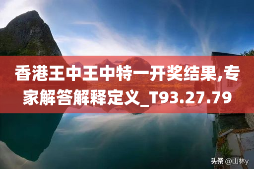 香港王中王中特一开奖结果,专家解答解释定义_T93.27.79