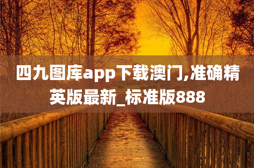 四九图库app下载澳门,准确精英版最新_标准版888