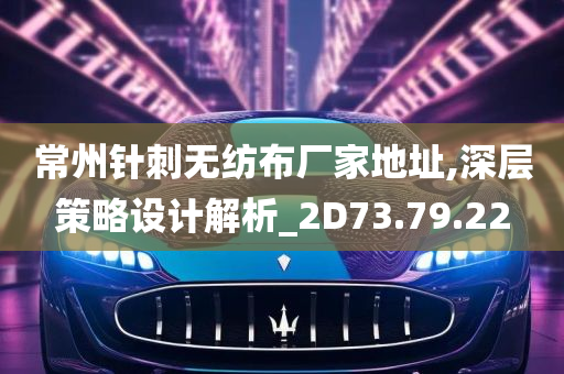 常州针刺无纺布厂家地址,深层策略设计解析_2D73.79.22