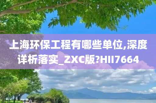 上海环保工程有哪些单位,深度详析落实_ZXC版?HII7664