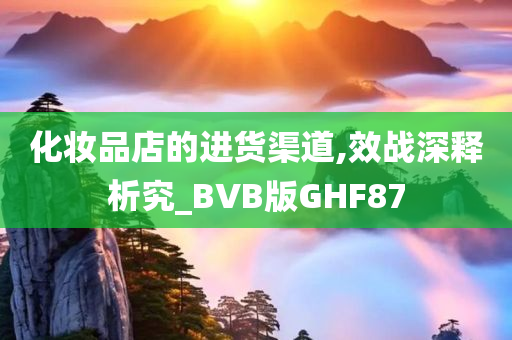 化妆品店的进货渠道,效战深释析究_BVB版GHF87